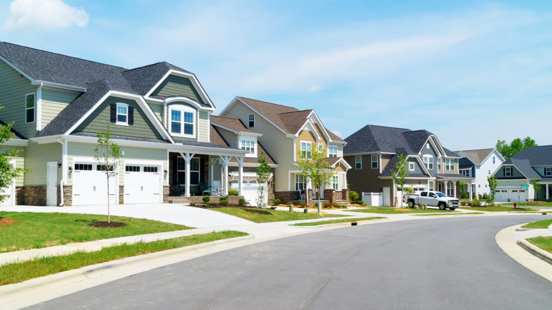 houses in a neighborhood